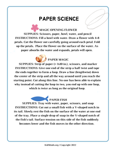 If you haven't tried doing science with paper yet, you've been missing out. Paper is sort of like magic. You take an ordinary piece of paper, and before you know it, something mind-blowing happens. Even if you don't think paper can be exciting, give it a try, and you will be pleasantly surprised. It's a safe, cheap, and beautiful material for kids to start learning construction and creation.