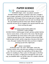 Load image into Gallery viewer, If you haven&#39;t tried doing science with paper yet, you&#39;ve been missing out. Paper is sort of like magic. You take an ordinary piece of paper, and before you know it, something mind-blowing happens. Even if you don&#39;t think paper can be exciting, give it a try, and you will be pleasantly surprised. It&#39;s a safe, cheap, and beautiful material for kids to start learning construction and creation.
