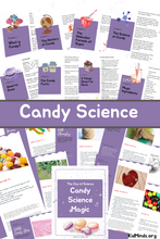 Load image into Gallery viewer, Using just candy and a few other supplies readily found in your kitchen, Candy Science Activities will fuel the power of your child’s imagination and inspire active learning. 
