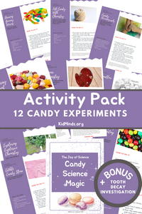 Using just candy and a few other supplies readily found in your kitchen, Candy Science Activities will fuel the power of your child’s imagination and inspire active learning. 